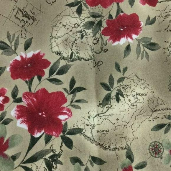 Eric Spencer Floral Map Print Tapestry Style Size 10 travel Skirt - Picture 8 of 9